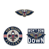 Ensemble de trois broches de pin WinCraft New Orleans Pelicans