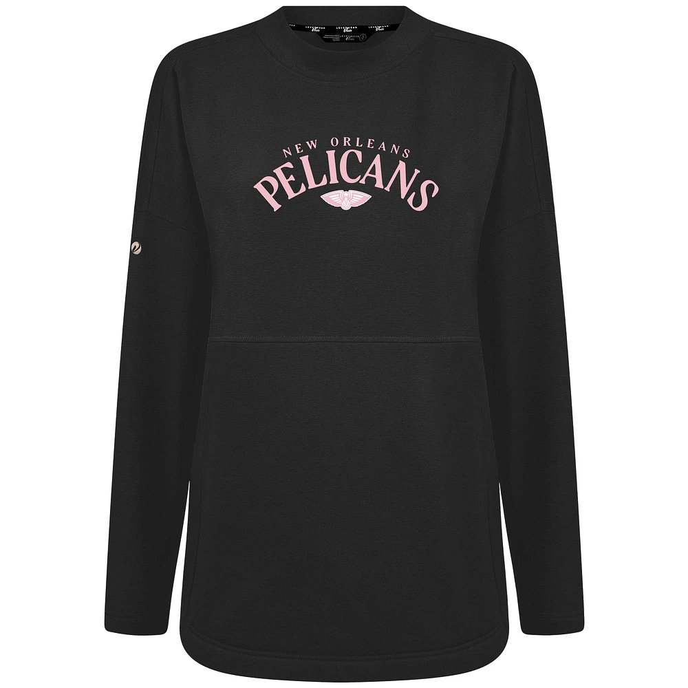Sweat-shirt à col cintré Beaudry pour la fête des mères New Orleans Pelicans de Levelwear femme, noir