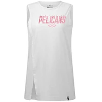 Women's Levelwear  White New Orleans Pelicans Mother's Day Influx Floral Tank Top