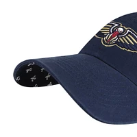 Women's '47  Navy New Orleans Pelicans Confetti Undervisor Clean Up Adjustable Hat