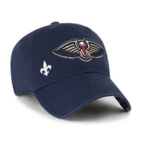 Women's '47  Navy New Orleans Pelicans Confetti Undervisor Clean Up Adjustable Hat