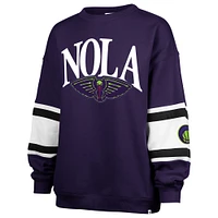 Women's '47 Purple New Orleans Pelicans 2024/25 City Edition Steadfast Paneled Pullover Sweatshirt