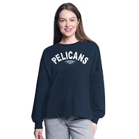 Sweat-shirt de sport G-III 4Her by Carl Banks bleu marine pour femme des New Orleans Pelicans