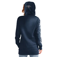 Women's G-III 4Her by Carl Banks Navy New Orleans Pelicans Base Coach Pullover Hoodie