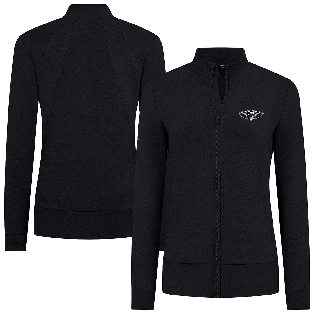 Women's Levelwear Black New Orleans Pelicans Shine Full-Zip Jacket