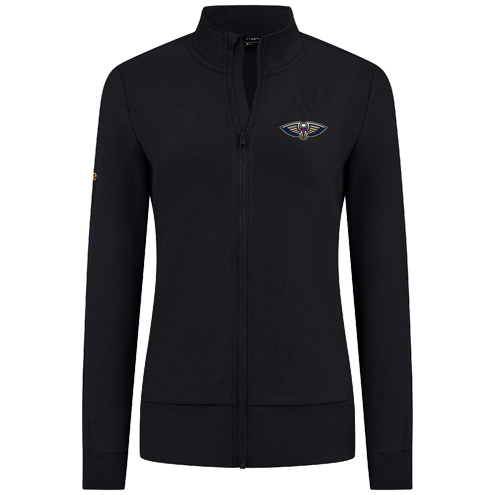 Women's Levelwear Black New Orleans Pelicans Shine Full-Zip Jacket