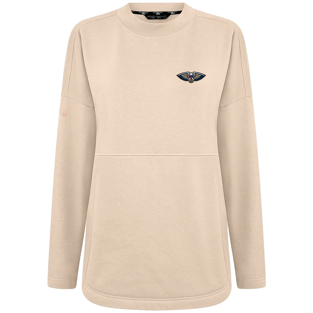 Women's Levelwear Khaki New Orleans Pelicans Beaudry Pullover Sweatshirt