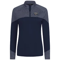 Haut à glissière quart de tour bleu marine rayures classiques des New Orleans Pelicans pour femme Levelwear