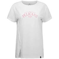 T-shirt blanc Levelwear pour femme, motif « Influx Arch » la fête des Mères, New Orleans Pelicans