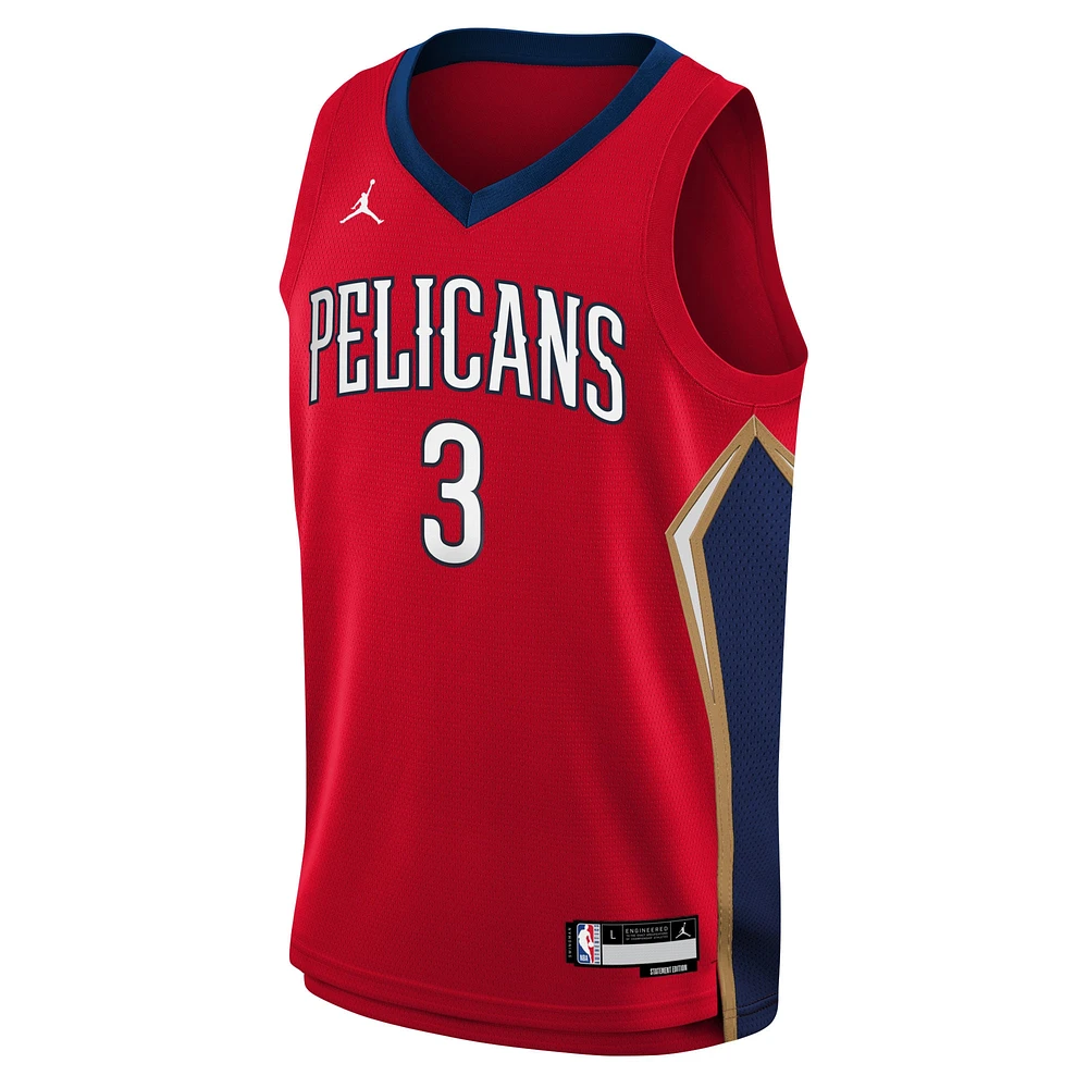 Maillot Swingman New Orleans Pelicans Jordan Brand C.J. McCollum rouge pour jeune - Statement Edition