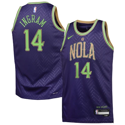 Youth Nike Brandon Ingram Purple New Orleans Pelicans 2024/25 Swingman Player Jersey - City Edition