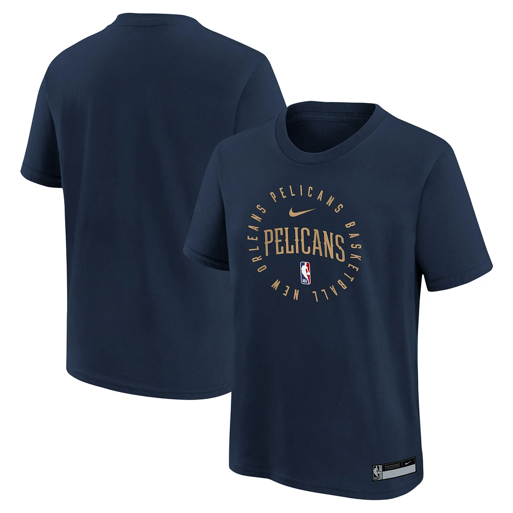 T-shirt Nike bleu marine pour jeune New Orleans Pelicans Practice Legend