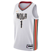 Maillot Nike Zion Williamson Swingman des New Orleans Pelicans blanc pour jeune - Édition City