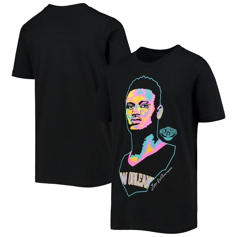 T-shirt Zion Williamson New Orleans Pelicans Artist Series noir pour jeune