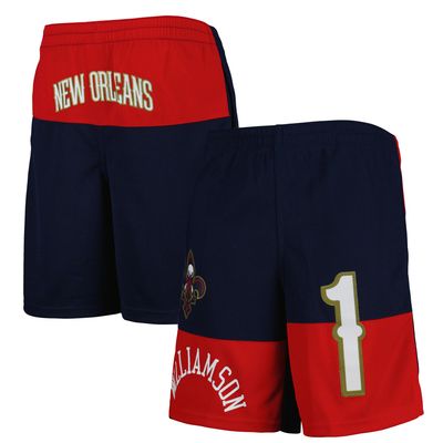 Youth Zion Williamson Navy New Orleans Pelicans Pandemonium Name & Number Shorts