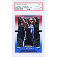 Zion Williamson New Orleans Pelicans 2019-20 Panini Prizm RWB Prizm #248 PSA Authenticated 10 Rookie Card
