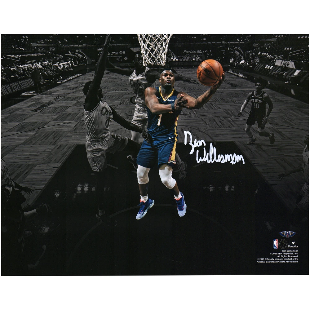 Zion Williamson New Orleans Pelicans Autographed 11" x 14" Reverse Layup vs. Orlando Magic Spotlight Photograph
