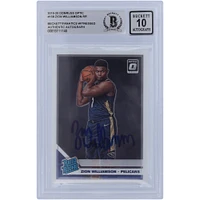 Zion Williamson New Orleans Pelicans Autographed 2019-20 Panini Donruss Optic Rated Rookie #158 Beckett Fanatics Witnessed Authenticated 10 Rookie Card