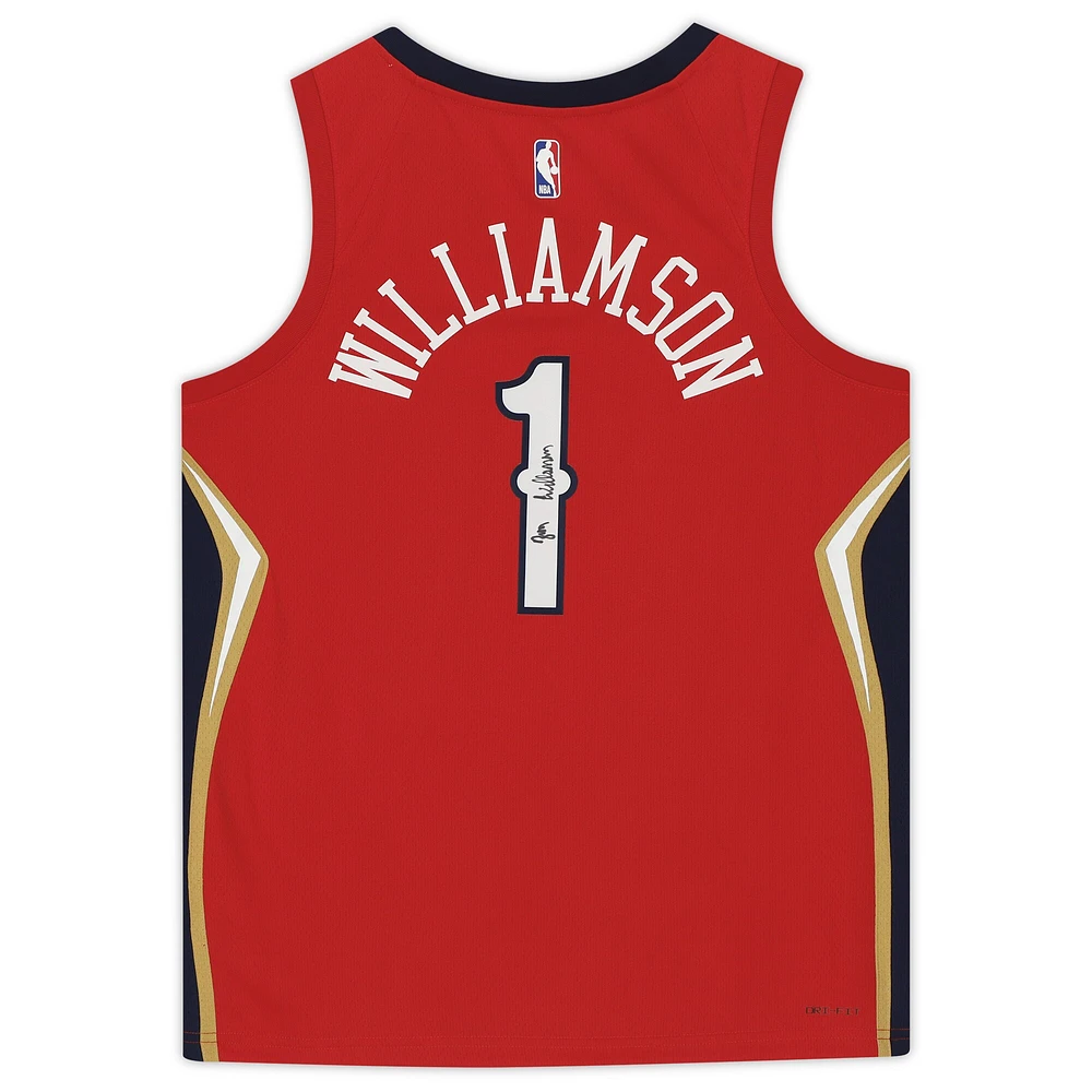 Zion Williamson New Orleans Pelicans Autographed Red Jordan Brand Swingman Jersey