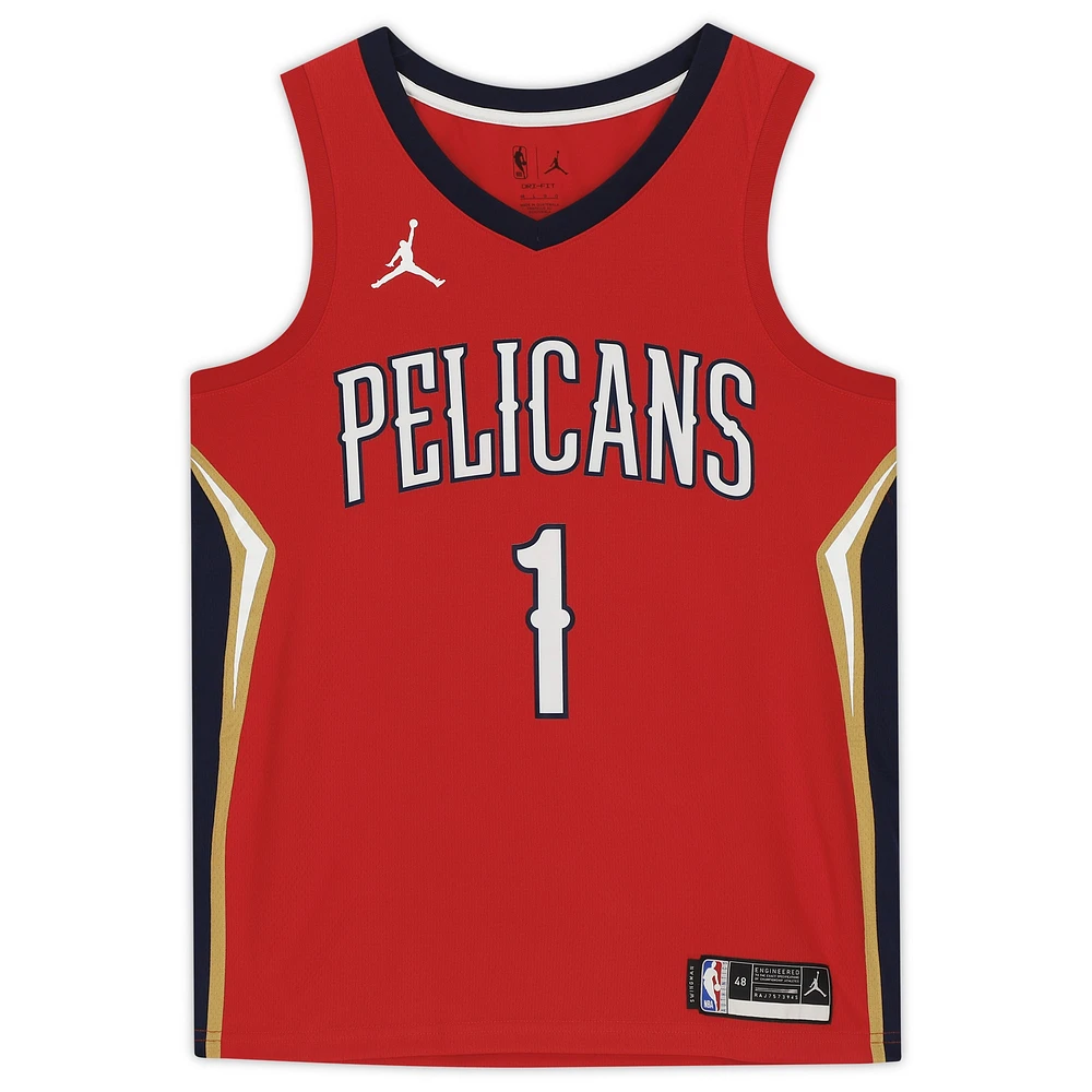 Zion Williamson New Orleans Pelicans Autographed Red Jordan Brand Swingman Jersey