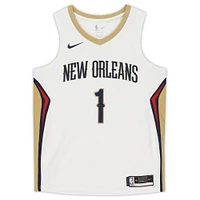 Zion Williamson New Orleans Pelicans Autographed White Nike Swingman Jersey with ''Zanos'' Inscription