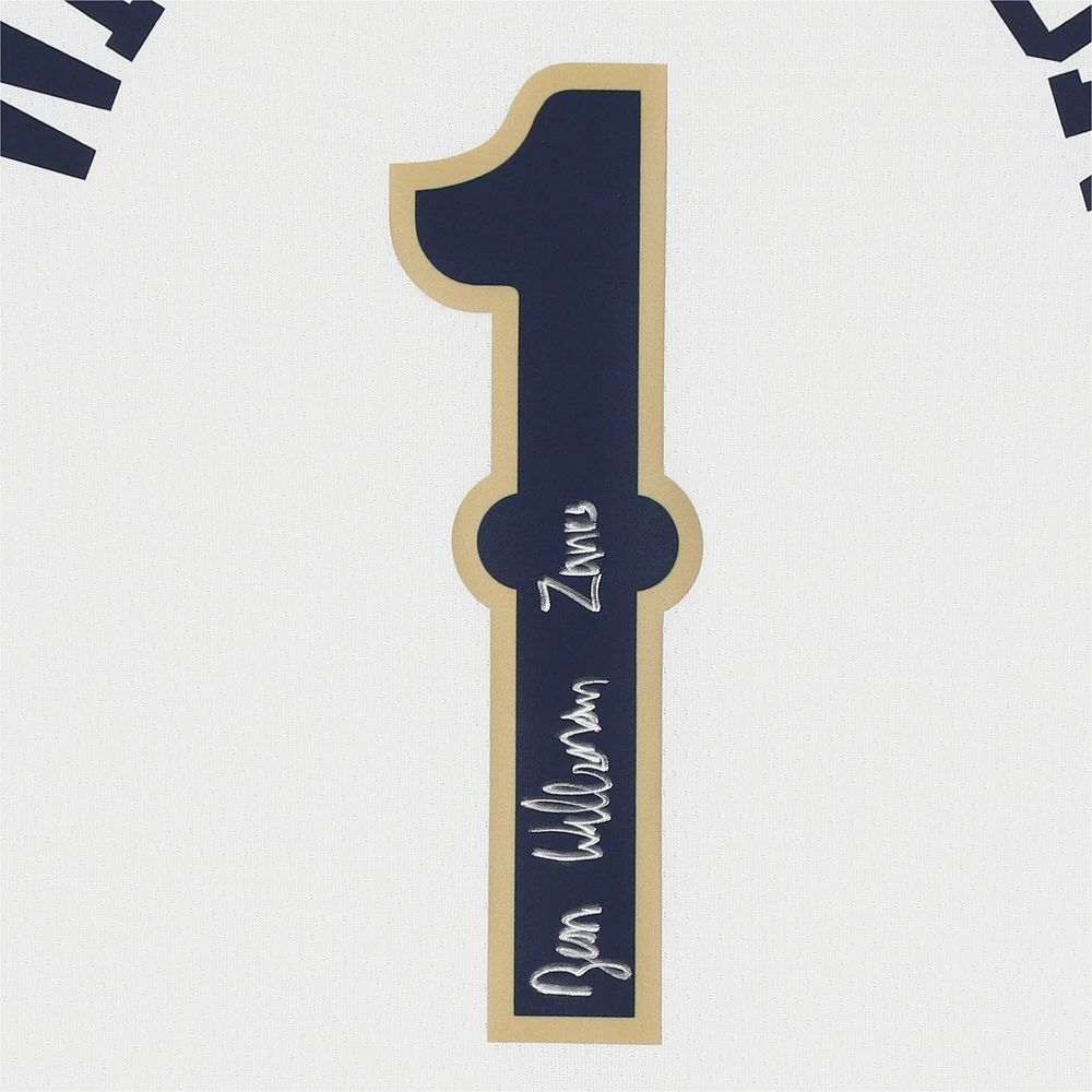 Zion Williamson New Orleans Pelicans Autographed White Nike Swingman Jersey with ''Zanos'' Inscription
