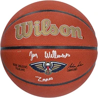 Zion Williamson New Orleans Pelicans Autographed Wilson Team Logo Basketball with "Zanos" Inscription
