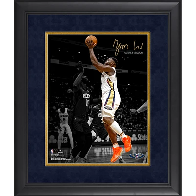 Zion Williamson New Orleans Pelicans Facsimile Signature Framed 11" x 14" Spotlight Photograph