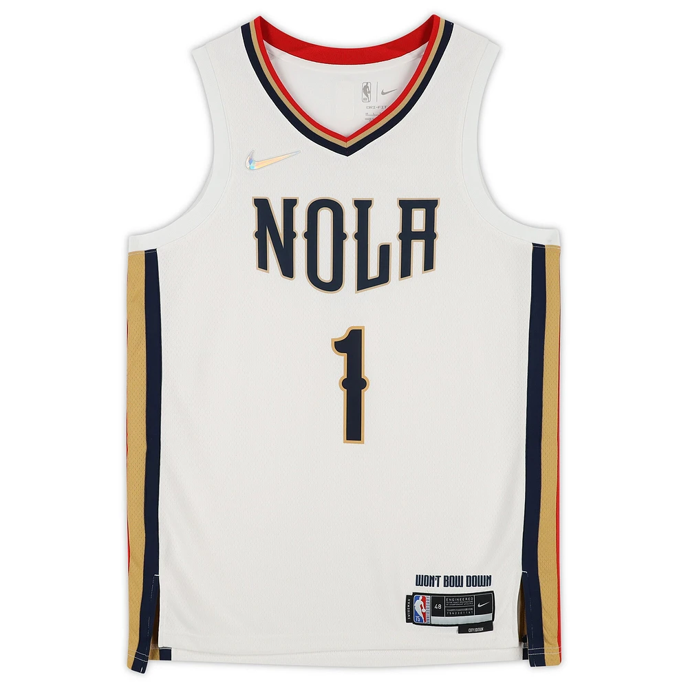 Zion Williamson White New Orleans Pelicans Autographed Nike 2021-22 Mixtape Swingman Jersey