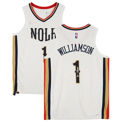 Zion Williamson White New Orleans Pelicans Autographed Nike 2021-22 Mixtape Swingman Jersey