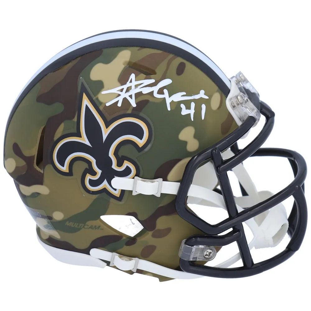 Lids Alvin Kamara New Orleans Saints Fanatics Authentic Autographed Riddell  Camo Alternate Speed Mini Helmet