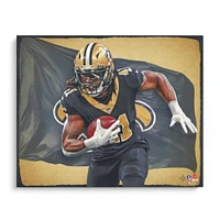 Tirage photo non signé Alvin Kamara New Orleans Saints 16" x 20" - Conçu par l'artiste Brian Konnick