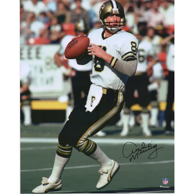 Archie Manning New Orleans Saints Autographed 16 x 20 Black