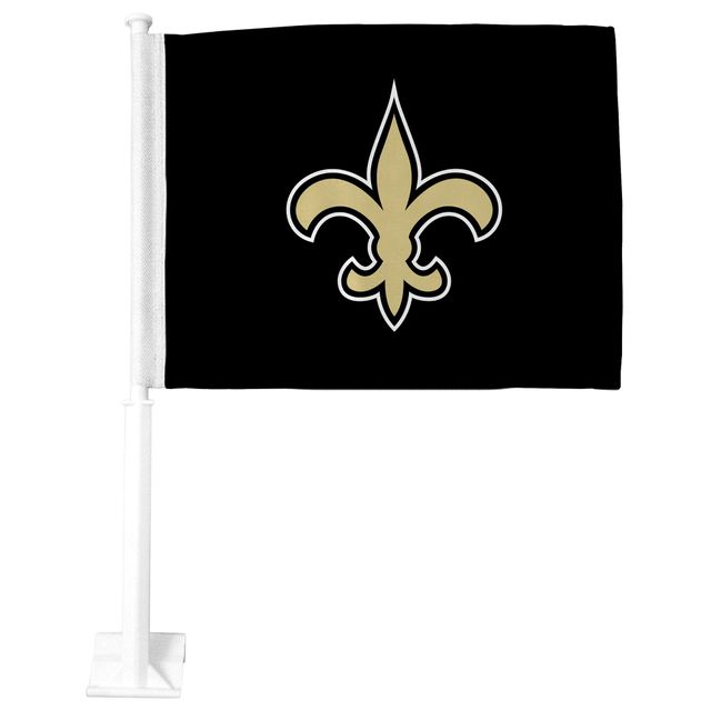 Drapeau de voiture double face premium noir New Orleans Saints