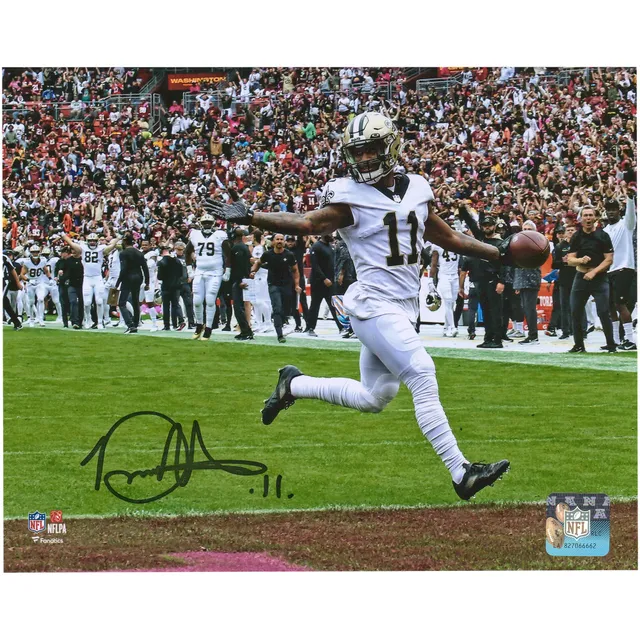 Chris Olave New Orleans Saints Autographed Fanatics Authentic 16 x 20  Catch in Black Photograph