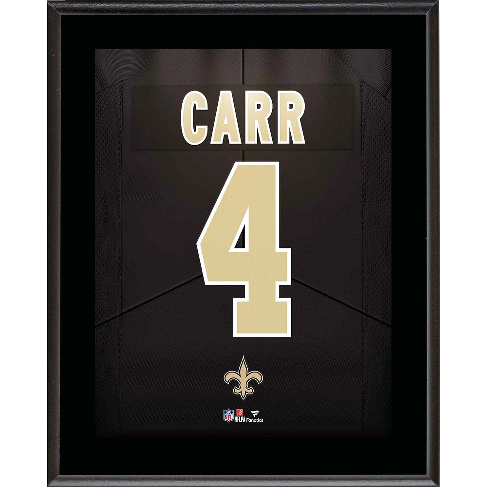 Derek Carr New Orleans Saints 10.5" x 13" Jersey Number Sublimated Player Plaque