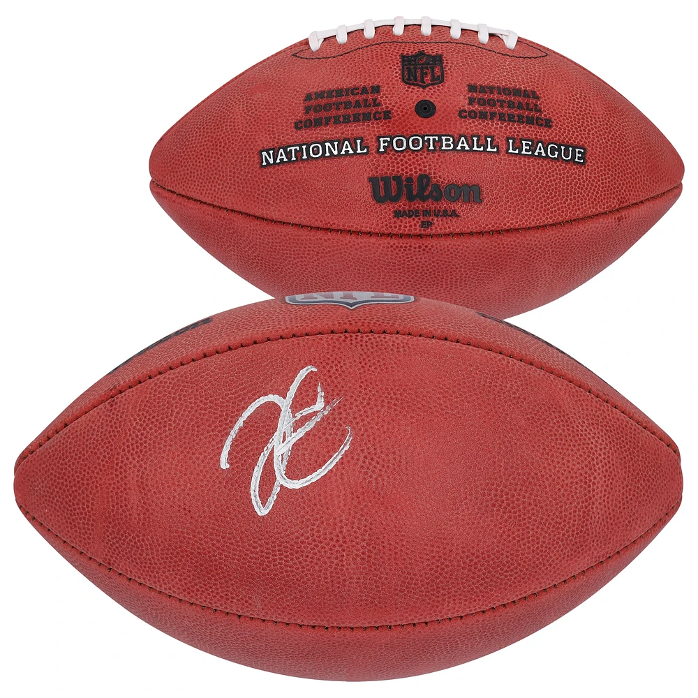 Ballon de football en couleur autographié par Derek Carr des New Orleans Saints