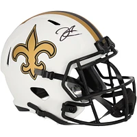 Casque réplique autographié Riddell Lunar Eclipse Speed ​​de Derek Carr par les New Orleans Saints