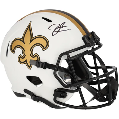 Casque réplique autographié Riddell Lunar Eclipse Speed ​​de Derek Carr par les New Orleans Saints