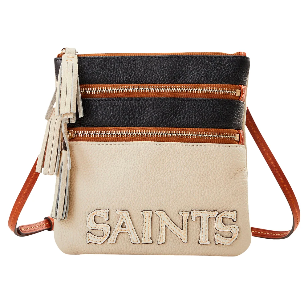 Dooney & Bourke New Orleans Saints Infield Sac à bandoulière à triple fermeture éclair