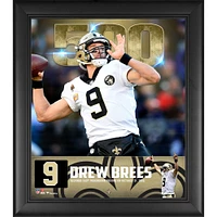 Drew Brees Saints de la Nouvelle-Orléans Encadré 15'' x 17'' 500e Touchdown Milestone Collage