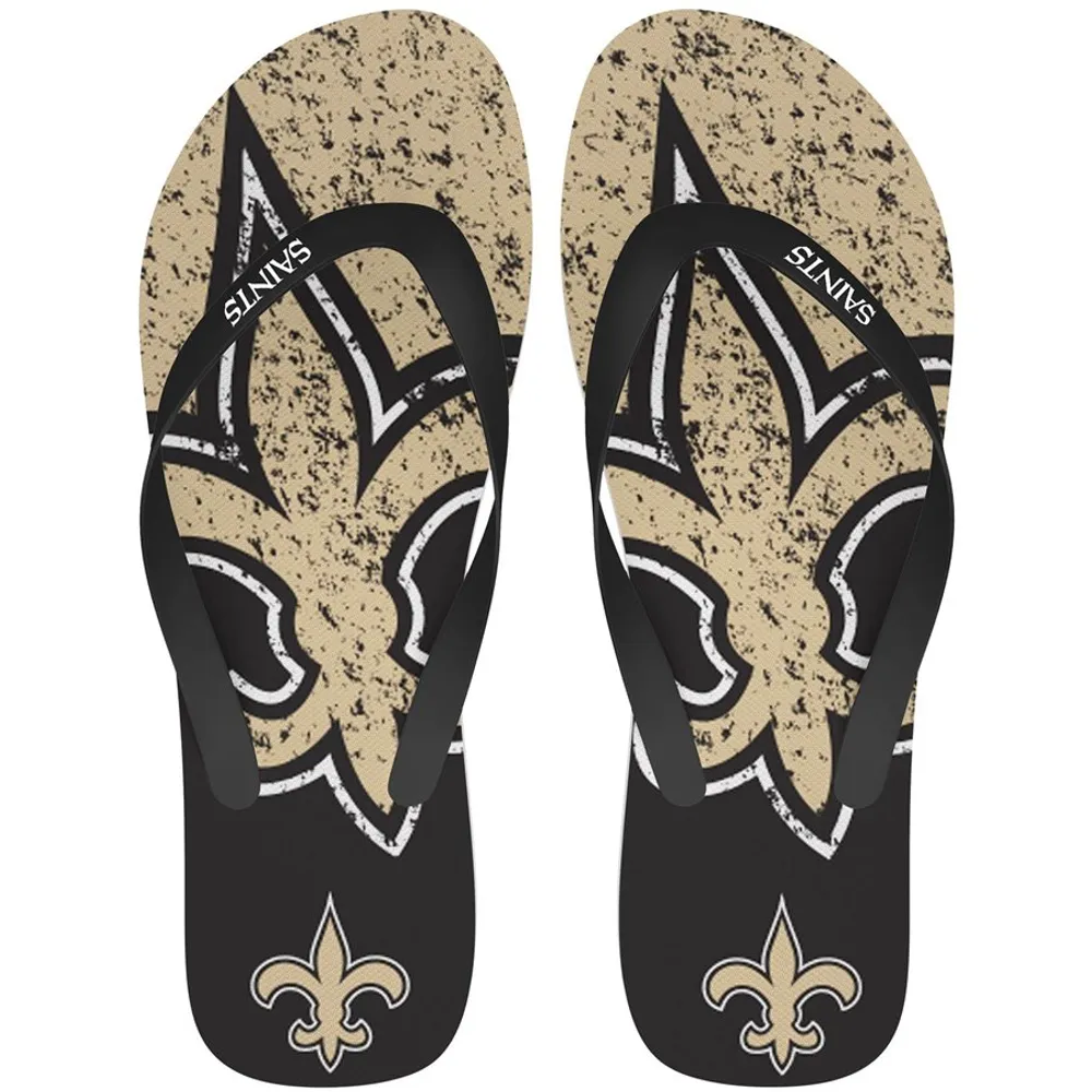 Lids New Orleans Saints FOCO Big Logo Flip-Flops