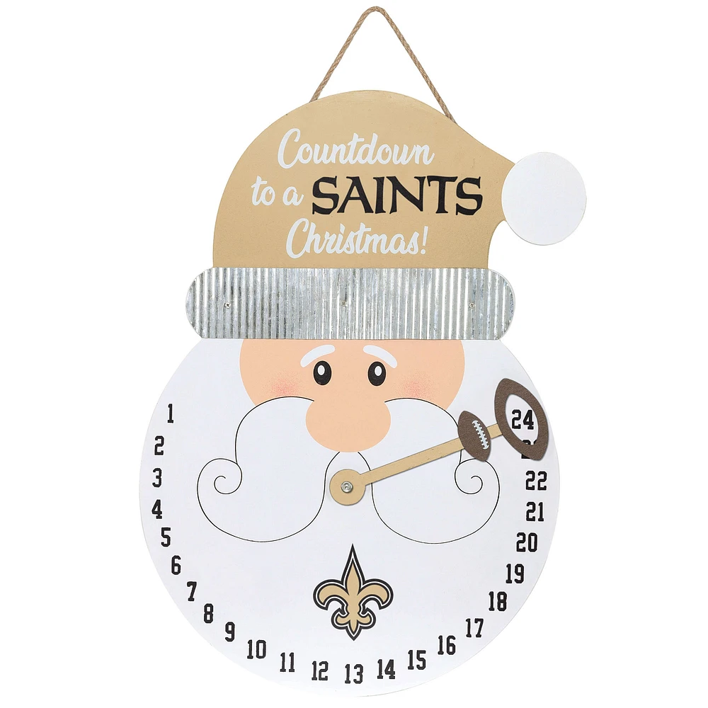 FOCO New Orleans Saints Compte à rebours Santa Sign