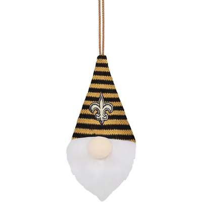 New Orleans Saints FOCO Plush Striped Hat Gnome Ornament