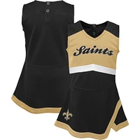 Girls Infant Black New Orleans Saints Cheer Captain Jumper Dress