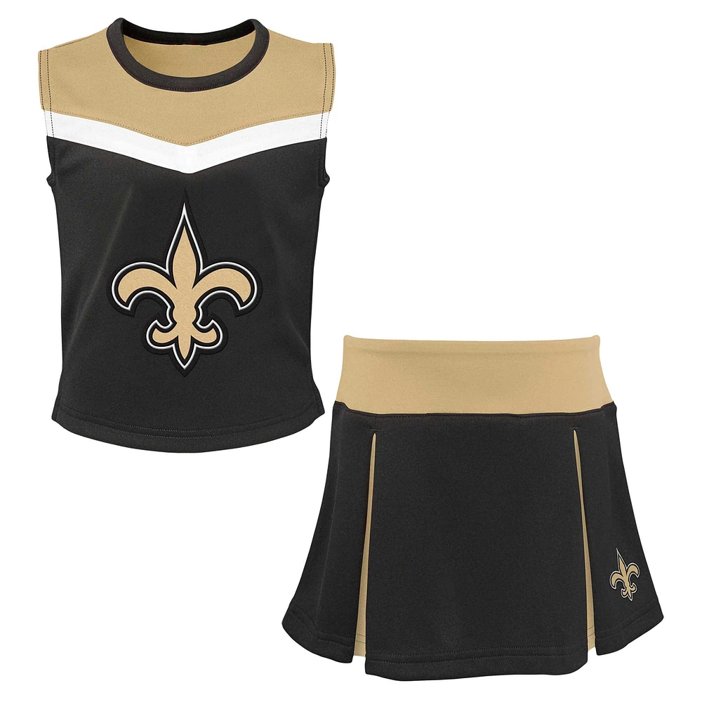 Ensemble deux pièces de pom-pom girl New Orleans Saints Spirit noir pour filles