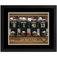 New Orleans Saints Personalized Sign Locker Room Print NFL FRAMED 14x18