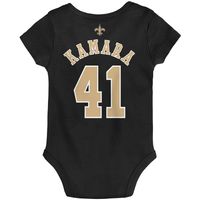 Infant Alvin Kamara Black New Orleans Saints Mainliner Player Name & Number Bodysuit