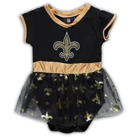 JERRY LEIGH Women's Black New Orleans Saints Game Day Costume Dress Set