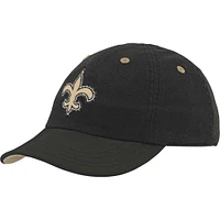 Casquette souple noire New Orleans Saints Team Slouch Flex pour bébé